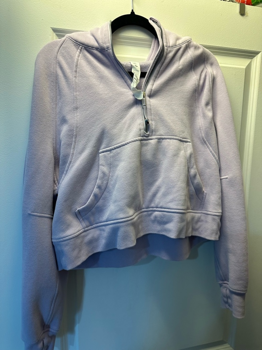 lululemon athletica Lavender Cropped Half-Zip Hoodie